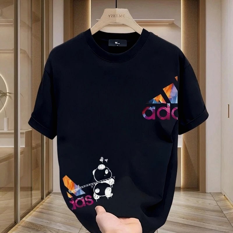 Adidas Black T-Shirt in Casual Streetwear Style Review: What 180–250 g/m² Cotton Feels Like at $8.36