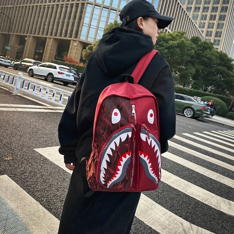 BAPE Black Print Backpack Review: Loupe-Checking Glue Lines and Stitching on a $12.39 Oxford Bag