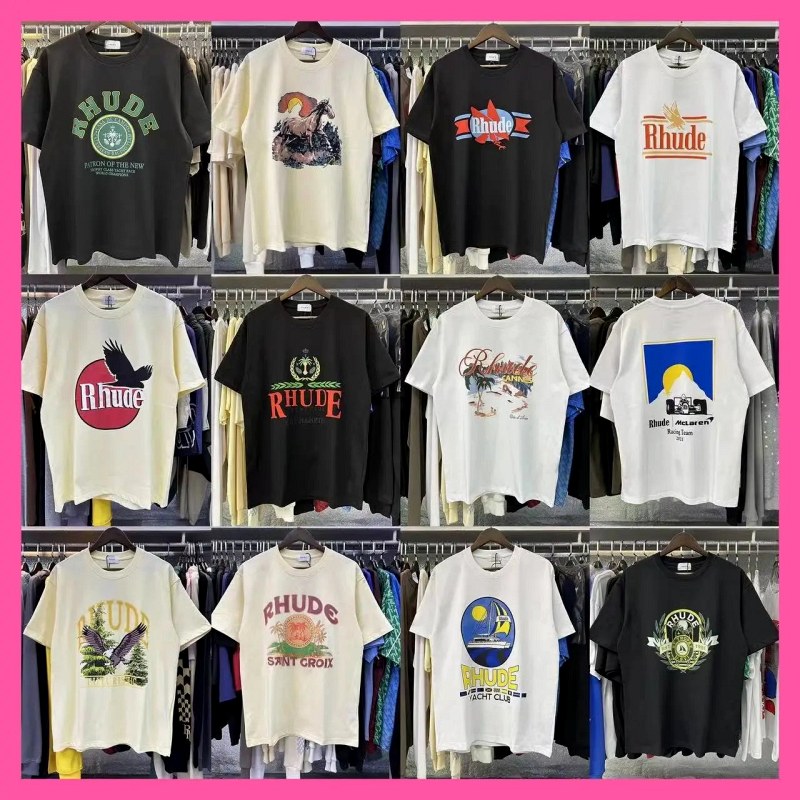 Rhude Streetwear T-Shirt Collection Review: 220g Long-Staple Cotton, Oversized Cut, Dozens of Color Codes